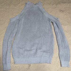 Forever 21 Light Blue Sweater Shoulderless Size S! NEVER WORN!